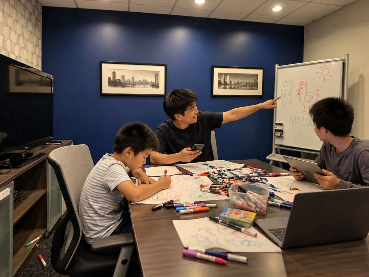 Collaborative drawing in the conference room