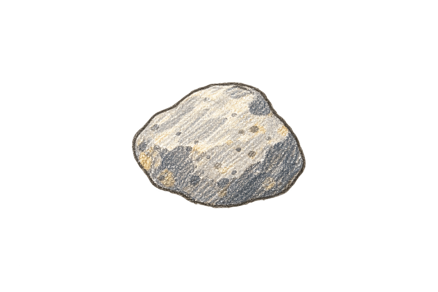 Aiden's illustrated rock, the small starting point for the story